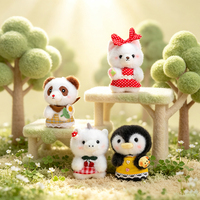 Porte-clés en peluche mini-animaux mignons en gros, pingouin kawaii, poupée en peluche, breloque de sac, petit pendentif en peluche, cadeau d'anniversaire pour enfants
