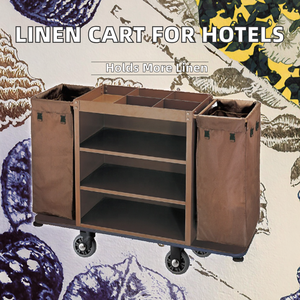 Carrito de Limpieza Multifuncional de Plástico ABS con Cuatro Ruedas, Capacidad de 60L, Diseño Ecológico, Marco de Hierro, Cubos Metálicos para Limpieza - Product Image 2