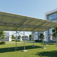 Système de montage sur poteau solaire photovoltaïque galvanisé à chaud Zn-Al-Mg pour la réaménagement des terres dégagées