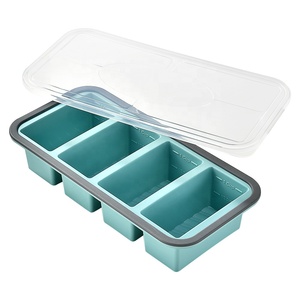 Silikon Bölmeli Kapaklı Dondurucu Tepsisi, Çorba, Buz Küpleri, Yemek Hazırlığı, Hızlı Dondurma ve Kolay Çıkarma, Mutfak Saklama - Product Image 3