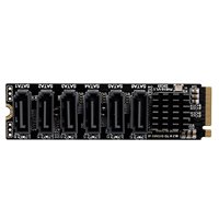 PH516-V1.1 Pcie Riser Nvme M.2 - 6 Sata Adaptör Sabit Disk Genişletici PCIE Adaptör Riser Masaüstü Bilgisayarlar için
