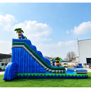Scivolo d'Acqua <span class=keywords><strong>Gonfiabile</strong></span> Personalizzato in PVC con <span class=keywords><strong>Piscina</strong></span>, Effetto Marmo Blu, per Parco Acquatico, Scivolo Bouncy per Interni ed Esterni per <span class=keywords><strong>Adulti</strong></span> - Product Image 2