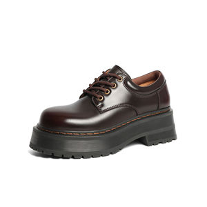Factory Wholesale 2025 Autumn/Winter New Women's Patent Leather Chunky <strong>Platform</strong> <strong>Oxfords</strong> - Retro Edgy Style - Product Image 6