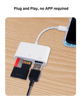 Adaptateur Lecteur de Cartes USB-C 3-en-1 de Haute Qualité Neuf avec Sortie AC Compatible OTG