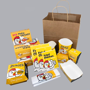 Scatola di Hamburger con laminazione lucida Fast Food per Hamburger da asporto patatine fritte da asporto Pizza con stampa personalizzata - Product Image 5