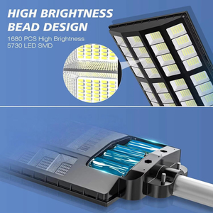 OEM Commercial Integrated Solar LED Street Lights MPPT IP65 100W <b>Battery</b> All One 6000K Daylight Theme Park Waterproof 2-Year NJ- - Product Image 1