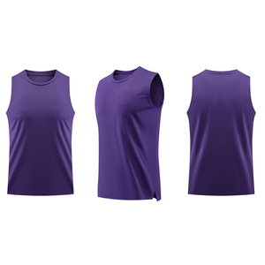 Wholesale Men Gym <b>Stringer</b> <b>Vest</b> Tank Top Men Ice Silk Seamless Mens Gym T-shirt - Product Image 6