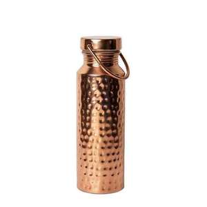 Botella de agua de cobre puro con estampado azul y blanco con Ayurveda avanzado a prueba de fugas y beneficios para la salud botellas de agua de cobre - Product Image 5