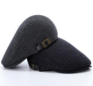 2022 Mùa Thu Mùa Thu Mùa Đông Mới Tùy Chỉnh Beret Hat Người Đàn Ông Bán Buôn Phẳng <span class=keywords><strong>Cap</strong></span> Kiểm Tra Sọc Vải Ivy <span class=keywords><strong>Cap</strong></span> Và Hat - Product Image 1