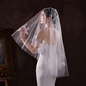 Nouveau <span class=keywords><strong>voile</strong></span> en dentelle pour la mariée, style studio, photos d'exemple, séance photo de mariage, <span class=keywords><strong>voile</strong></span> haute transparence couvrant le visage - Product Image 3