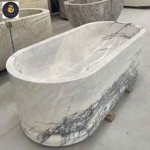 <span class=keywords><strong>Baignoire</strong></span> en marbre blanc lilas en pierre naturelle personnalisée - Product Image 1