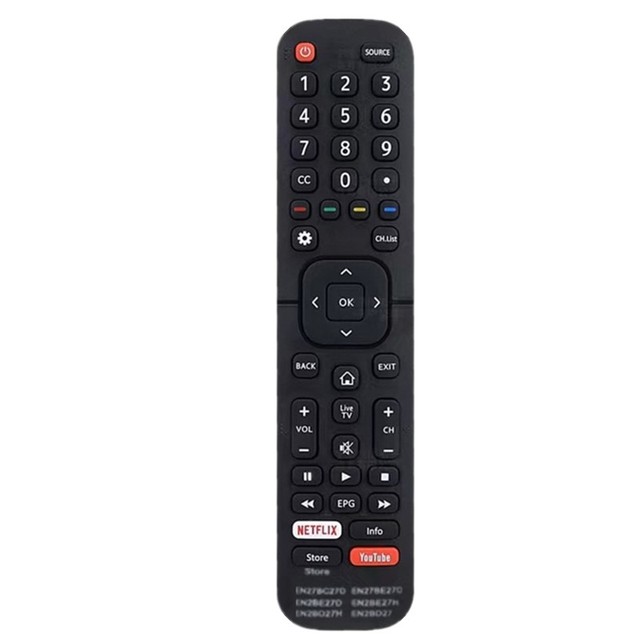 EN2BC27D EN2AG27D EB2BE27D EN2BE27H EN2BD27H EN2BC27 Universal Remote Control for Hisense LCD TVs