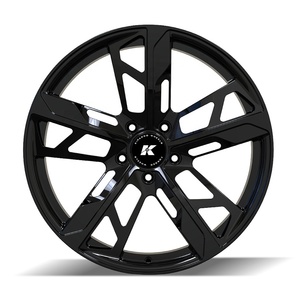 Jantes de voiture pour passagers en alliage d'aluminium forgé de 21 pouces, 5x130, noir brillant, qualité aérospatiale, performance de luxe pour <span class=keywords><strong>Porsche</strong></span> <span class=keywords><strong>Taycan</strong></span> - Product Image 2