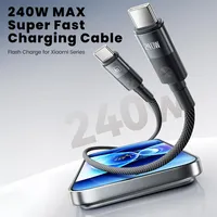 Câble USB-C Type-C Toocki 240W PPS PD240W, charge ultra rapide, alliage d'aluminium tressé, cordon de données pour MacBook et téléphones
