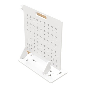 Estante de escritorio con tablero perforado, 2 niveles, tipo vertical, organizador multiusos para oficina, estante de almacenamiento para escritorio, dormitorio, sala de estar - Product Image 4