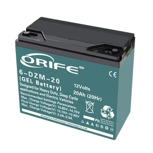 Orife tùy chỉnh cuộc sống lâu dài chất lượng cao đầy đủ Gel 6 dzm 20 12V 20AH pin cho xe