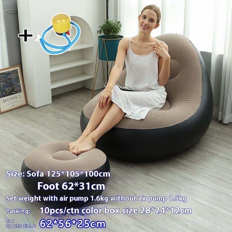 Nuevo sofá gris + reposapiés + bomba de pie