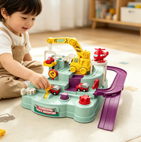 Circuit de Course Mécanique Manuel pour Camions d'Ingénierie – Jeu de Piste d'Aventure pour Enfants – Jeu de Logique pour Tout-Petits Garçons
