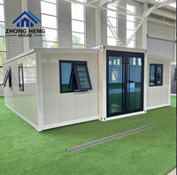 Maison conteneur de luxe pliable et extensible à double aile sur 2 étages, 3 à 5 chambres, maisons modulaires préfabriquées, villa, casas contenedor