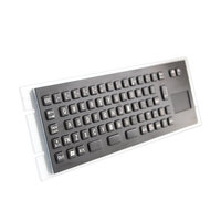 Clavier industriel intégré compact avec pavé tactile, interface USB/PS2, prise en charge multi-OS, étanche IP65, en acier inoxydable, certifié CE