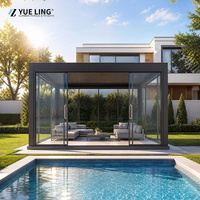 Toit à persiennes en aluminium pour les constructeurs et les entrepreneurs du secteur commercial, pergola personnalisée, cour, pare-soleil coupe-vent