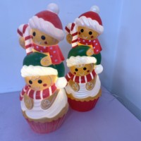 Décorations de Noël en pain d'épices à marque privée, taille, couleur, finition, éclairage et emballage personnalisés, fabricant de moules soufflés, fournisseur chinois