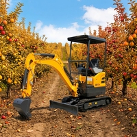 Mini Excavator Crawler Hidrolik Kecil dengan Bucket 0.04M³ untuk Pekerjaan Penggalian di Kebun, Perkotaan, dan Area Sempit