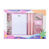 Makronen-Farbiger Mini-Heftapparat-Set mit Büroklammern, Gelstift, Langschwanzklammern, Schreibwaren-Kombi Made in China Modell 5308 Fabrikfertigung