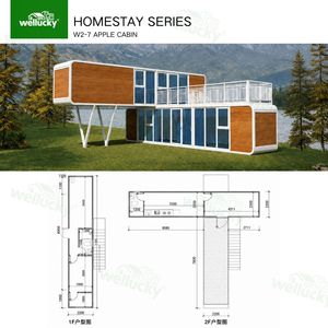 WELLUCKY Apple Cabin House pour le tourisme écologique, lodge préfabriqué, <span class=keywords><strong>villa</strong></span> <span class=keywords><strong>de</strong></span> luxe pour retraite en pleine nature et hébergement en plein air - Product Image 3
