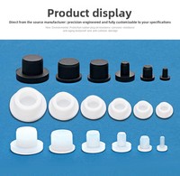 Bouchons en caoutchouc silicone noir/blanc/transparent/gris, type T, pour trous, avec joint d'étanchéité à clipser, obturateur d'extrémité, service de découpe