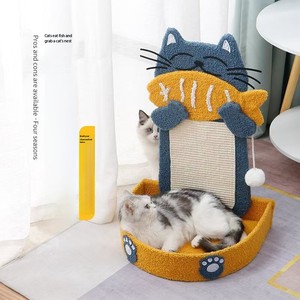 Klassiek Gemalen L-Vorm Kattenkrabkussen Speelgoed Kat Eet Visbord Kattenhuis Vier Seizoenen Schattig Ontwerp Huisdierspeelgoed Besparende Meubels - Product Image 3