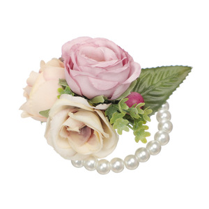 Corsage de poignet fleuri, boutonnière, bracelet de mariage pour homme, corsage pour demoiselle d'honneur et témoin - Product Image 5