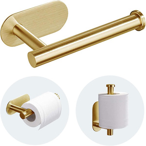 Gcheng <span class=keywords><strong>Porte</strong></span>-serviettes en papier noir moderne en acier inoxydable, sans perçage, à fixation murale, auto-adhésif, pour <span class=keywords><strong>cuisine</strong></span> et salle de bain - Product Image 1