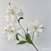 Künstliche Vintage-Lilien aus Seide, 3D-gedruckt, individuell anpassbare Farben, Hochzeits- und Party-Hintergrunddekorationen
