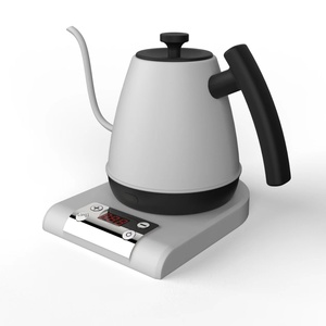 Cafetera Eléctrica Inteligente de Acero Inoxidable de 1L con Diseño Nórdico, Asa de Madera, Apagado Automático, 800W, para Café y Mocha - Product Image 3