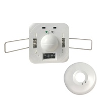 Détecteur de mouvement radar intelligent à haute puissance 3000W, capteur de micro-ondes encastré à 360 degrés, interrupteur lumineux monté au plafond