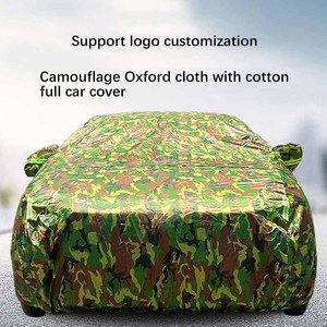 Oxford tissus coton anti-soleil coupe-vent voiture tissu couverture Camouflage à <span class=keywords><strong>capuche</strong></span> extérieur couverture de voiture pour Automobiles - Product Image 4