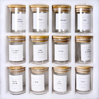 Ensemble de récipients de conservation des aliments en verre transparent scellés, empilables, pour un tri facile des noix, des fruits, des bonbons et des collations