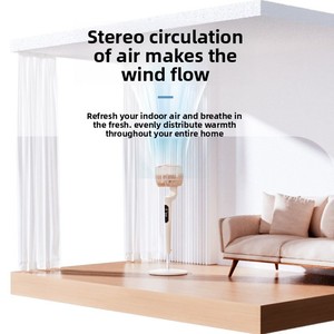 Intelligent Voice-controlled Floor-standing Circular <strong>Fan</strong> with Silent <strong>Upright</strong> Design and Powerful Large Airflow Circulation - Product Image 5