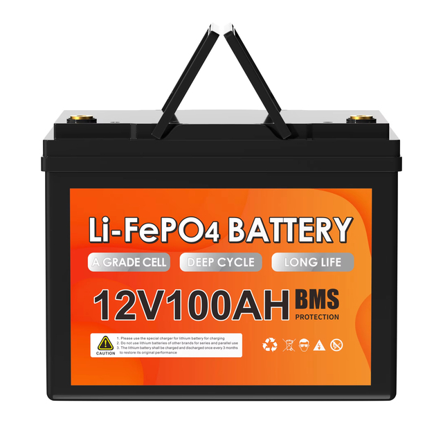 1.28KWH 12.8V 100AH LifePo4 Lithium Iron Phosphate LFP with BMS for Solar Energy System