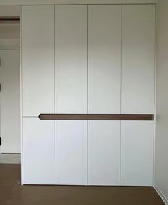 Armario doble de estilo moderno con material de puerta de MDF de diseño en línea para muebles de dormitorio de hogar o hotel para uso en apartamentos - Product Image 1