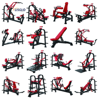Ensemble complet d'équipements de fitness LISGLO Gyms Club Project, machine complète d'entraînement de force et cardio, structure en acier.