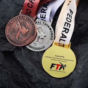 Medallas Deportivas Personalizadas, Medallas de Metal Esmaltadas en Oro, Plata y Cobre, Medallas de Premio con Estampado en Relieve, para Jiu Jitsu, Taekwondo, Karate, Kickboxing - Product Image 2