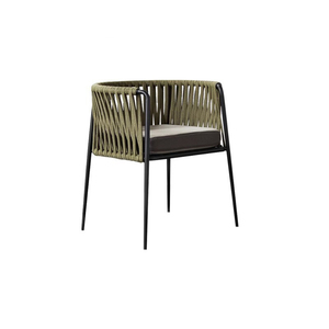 Chaises d'extérieur empilables personnalisables en corde Bistro Patio Lounge Chair Aluminium Restaurant Chair for Garden - Product Image 6