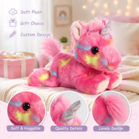 Fabricant de jouets en peluche licorne rose sur mesure, poupée personnalisée avec animal en peluche doux, vente en gros, faible MOQ, OEM, ODM