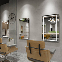 Miroir de salle de bain intelligent sans cadre à LED, anti-buée, avec interrupteur tactile, 36 x 36 pouces, pour hôtels (vente en gros)
