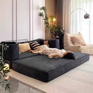 Vintage-style Modern Simple Fabric <strong>Teddy</strong> <strong>Bear</strong> Functional Living Room Modular One Seat Straight-line Sofa Foldable Dual-use Sofa - Product Image 4