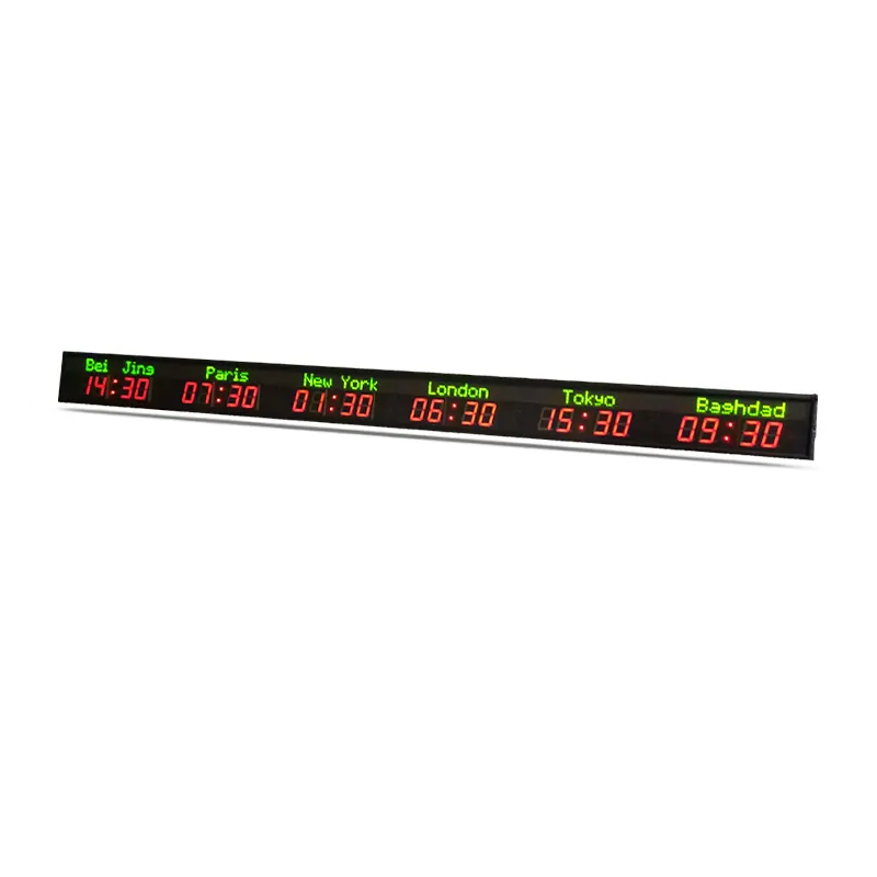 [customization] preferred 2.3-inch world time and Date Converter clock led world time zone clock multi-function