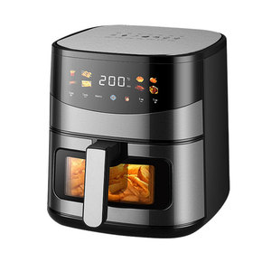 Friteuse à air Airfeyer 6L en acier inoxydable avec affichage numérique, revêtement céramique, multifonctionnelle, pour frites, électrique, 390x335x395mm - Product Image 1