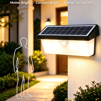 Lampu Dinding Luar Ruangan Tenaga Surya Lampu Sensor Gerak PIR Tahan Air 3 Mode Tanpa Kabel Lampu Taman Halaman Villa Balkon Dinding Eksterior
